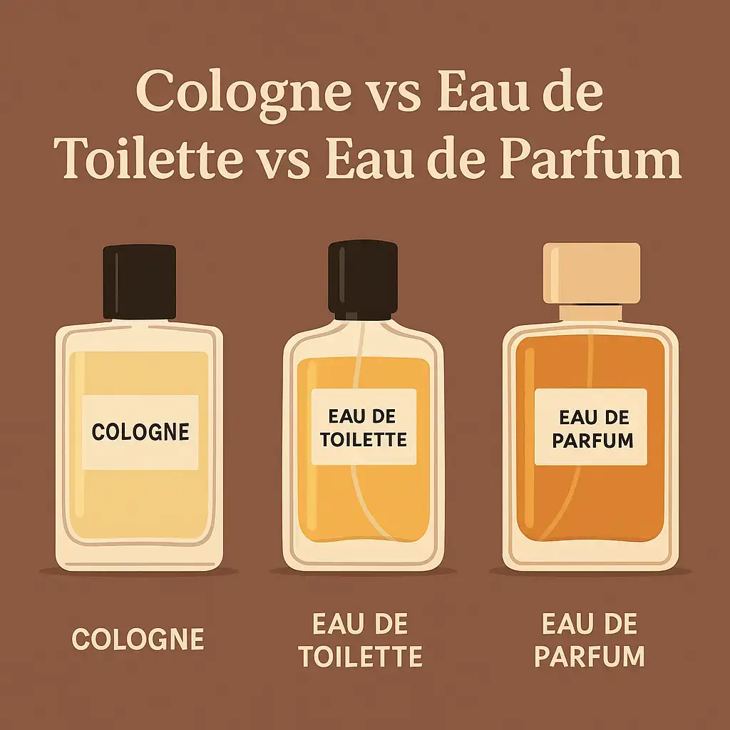 Cologne vs Eau de Toilette vs Eau de Parfum
